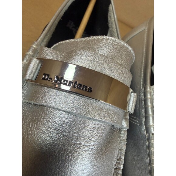 Dr. Martens Penton II Quad Metallic Silver Leather Platform Loafers Sz. M 11/W12 main image 4